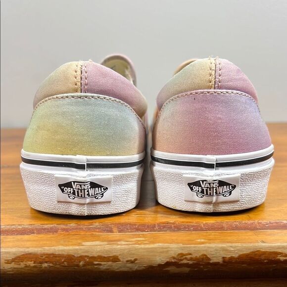 Vans Pink and Yellow Sneakers Slip-On Canvas - Picture 3 of 6